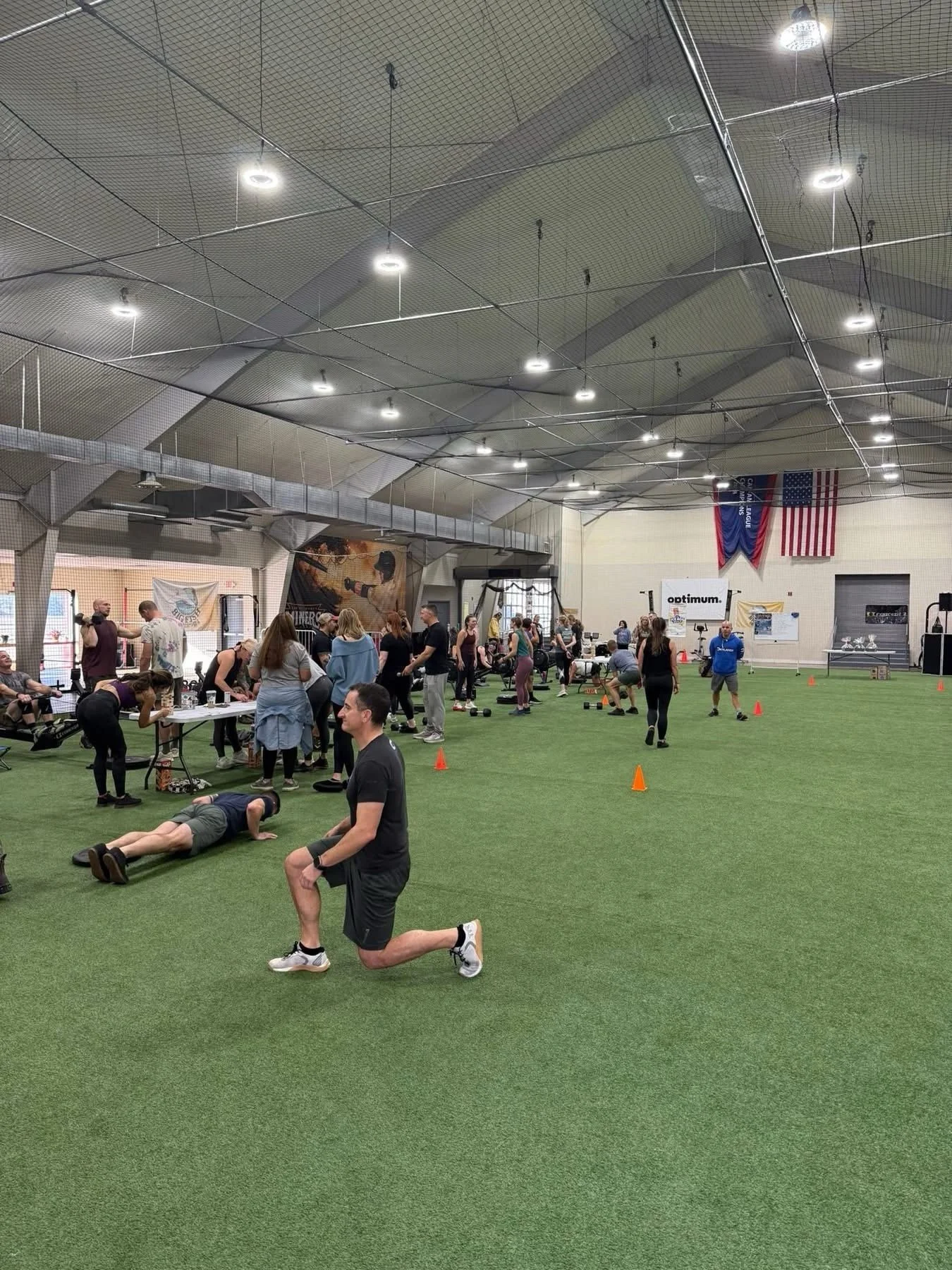 Participants complete floor exercises at DT’s Row 2025.