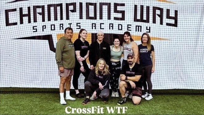 CrossFit WTF participants pose for a team photo at DT’s Row 2025.