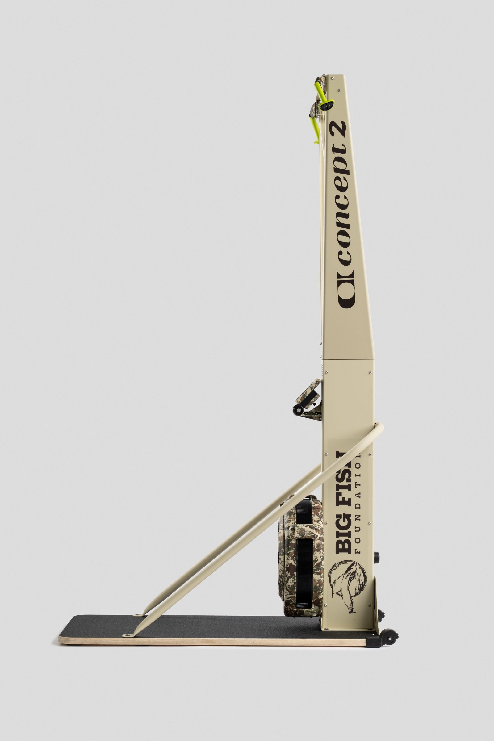 Full side profile of the custom SkiErg