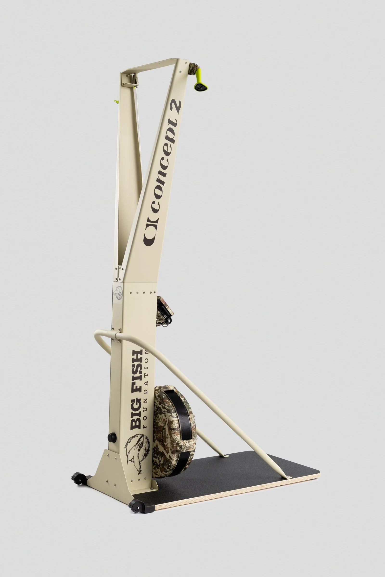 Side-angle view of the Big Fish Foundation custom SkiErg