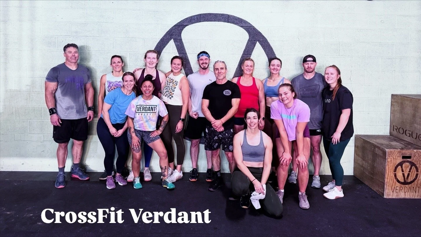 CrossFit Verdant participants pose for a team photo at DT’s Row 2025.