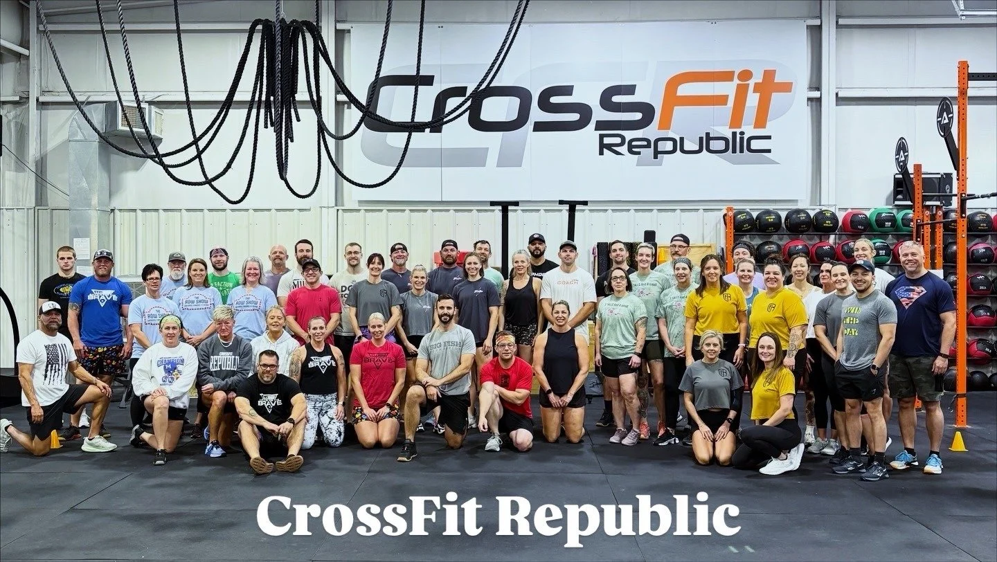 CrossFit Republic participants pose for a team photo at DT’s Row 2025.