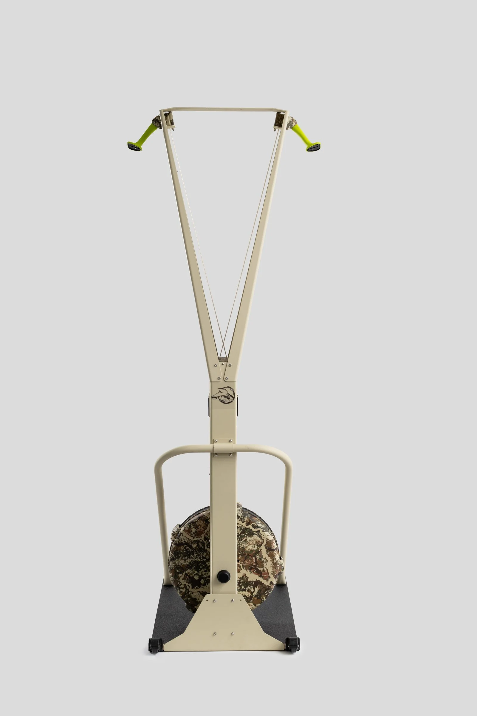 Front view of the complete Big Fish Foundation custom SkiErg