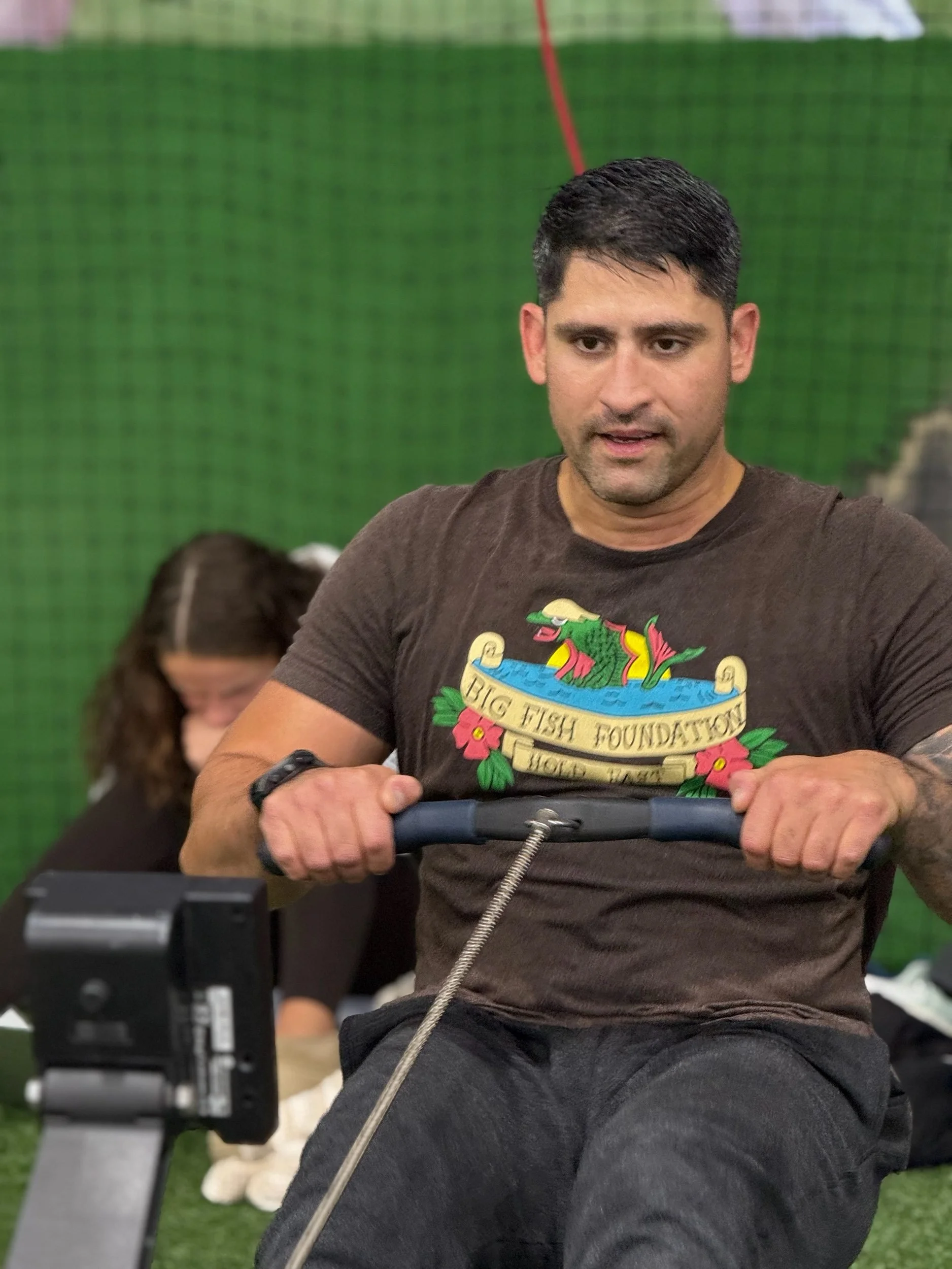 A participant rows during DT’s Row 2025.
