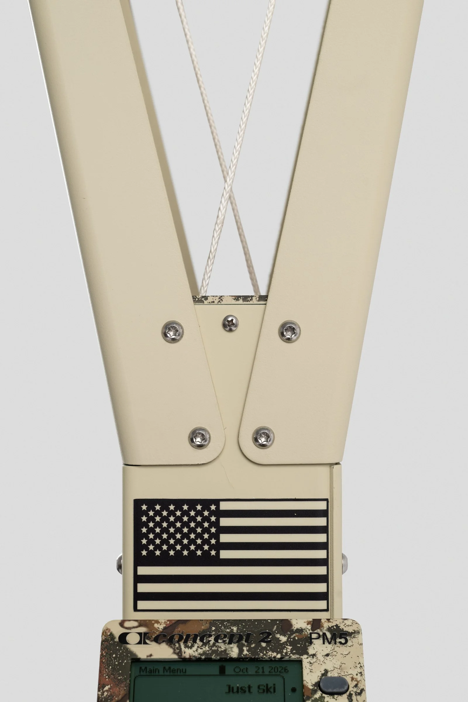 American flag graphic above the performance monitor