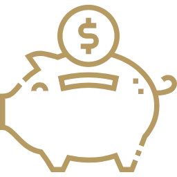 Piggy bank savings icon