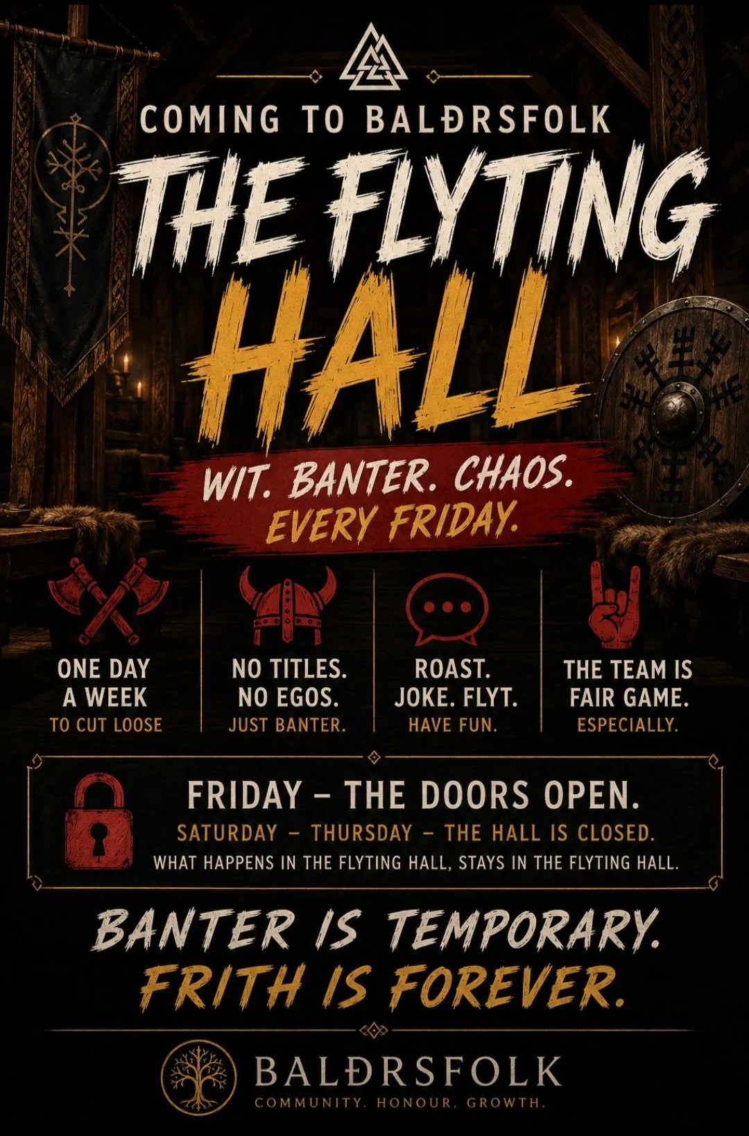 COMING TO BALÐRSFOLK - THE FLYTING HALL ⚔️🔥