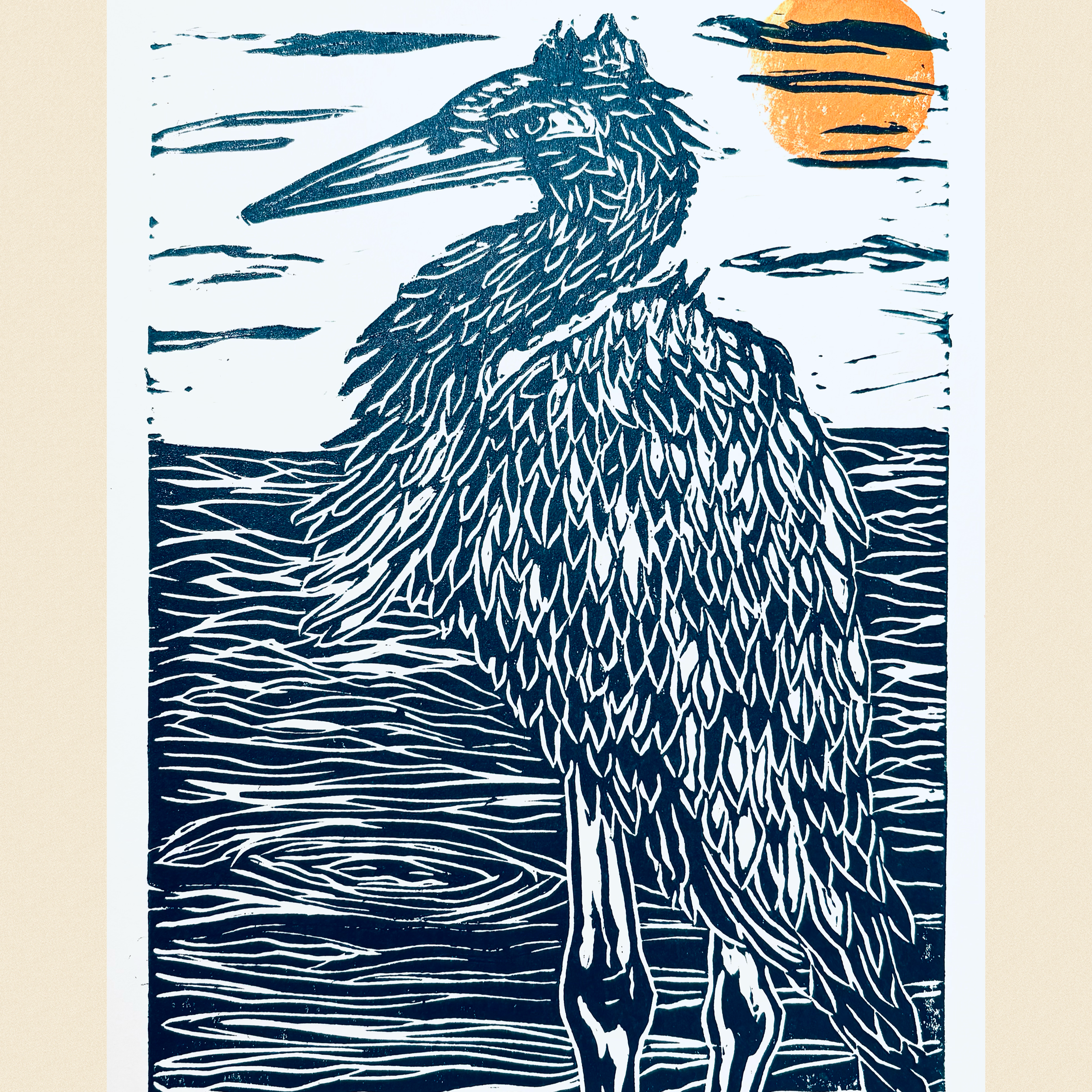 Heron 6x9 Print