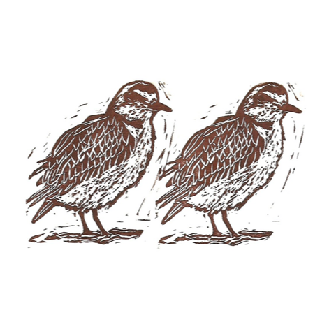 5x7 Block Print Cards - Birds Collection