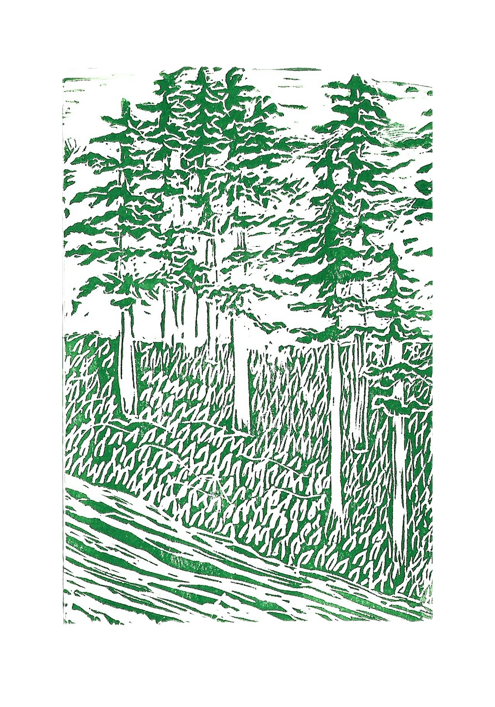 5x7 Block Print Cards - Plants Collection