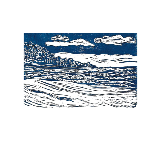 5x7 Block Print Cards - Water Collection