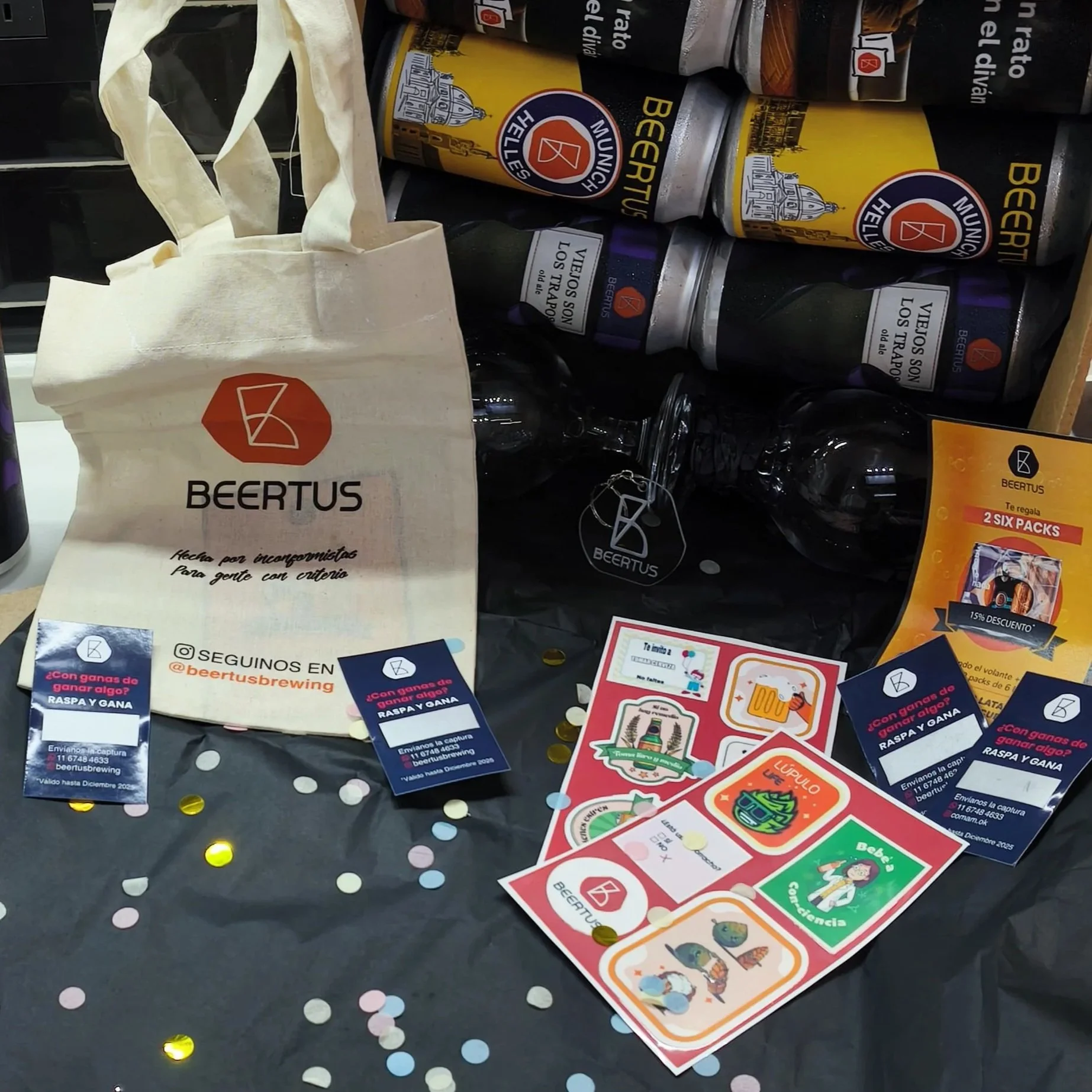 Totebag, stickers y mucho mas