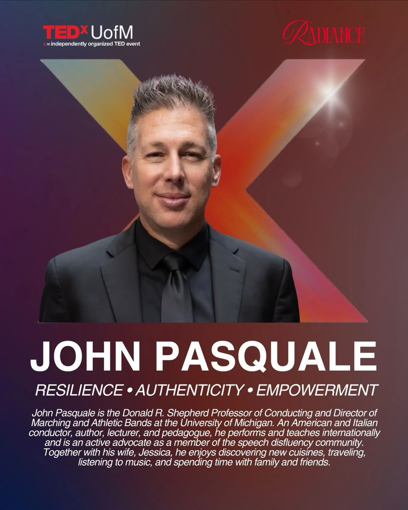 Starting off speaker reveals today&hellip;we are excited to announce 𝑱𝑶𝑯𝑵 𝑷𝑨𝑺𝑸𝑼𝑨𝑳𝑬 as our fifth speaker! John Pasquale is the Donald R. Shepherd Professor of Conducting and Director of Marching and Athletic Bands at the University of Mich