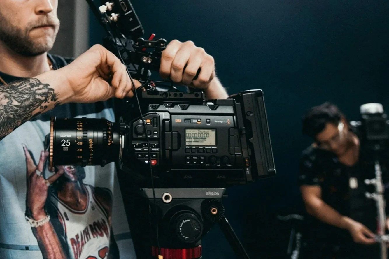 Professional videographer operating cinema camera - brand content creation Toronto
