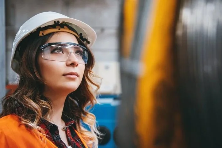 Operator in high hazard process plant doing process safety