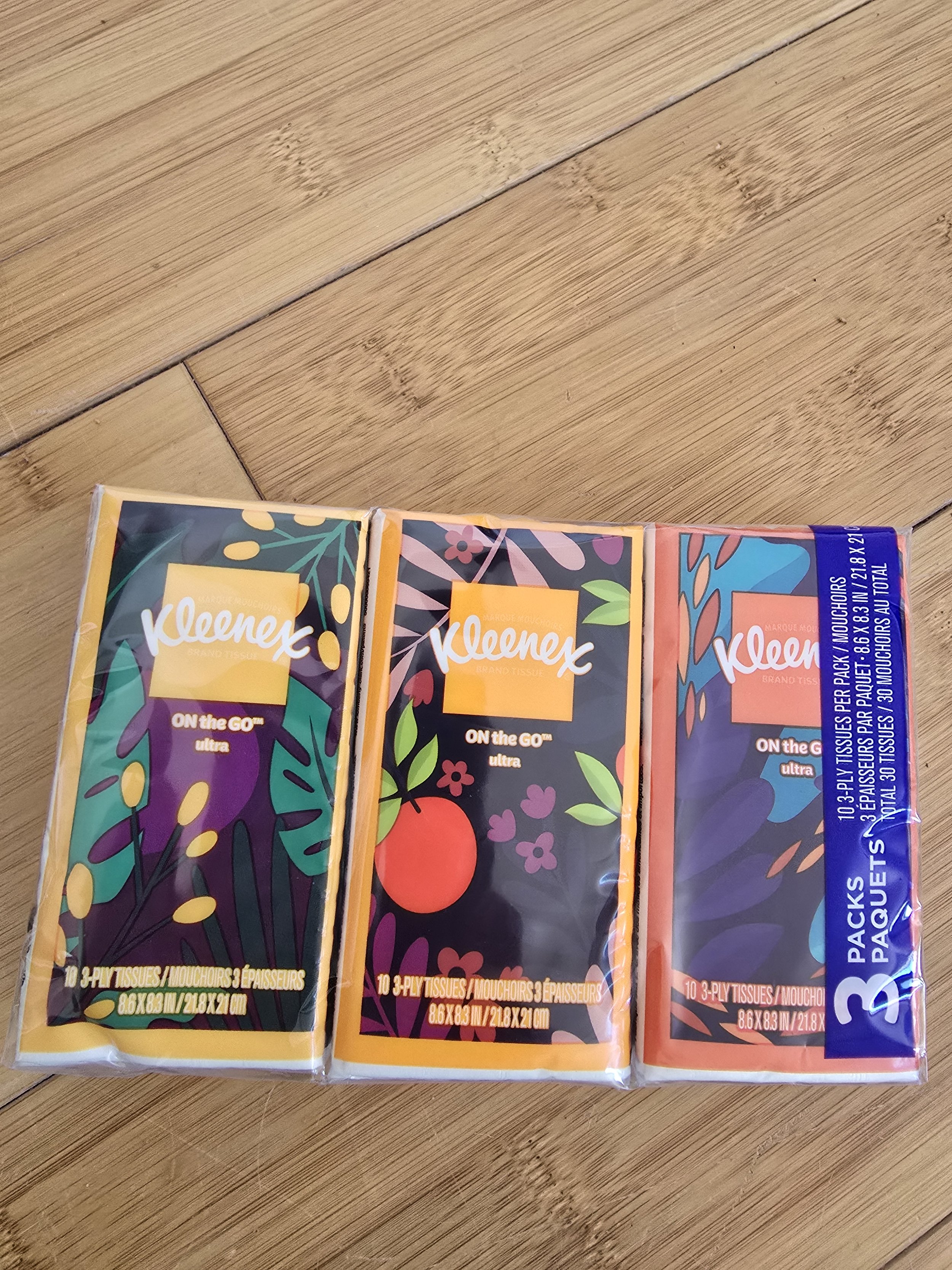 Kleenex pack (3 in a pack)