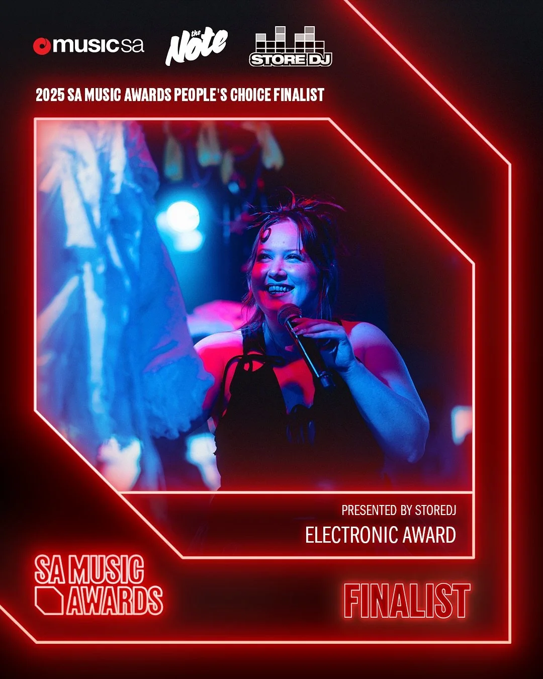 Aaah, finalist for people&rsquo;s choice electronic. Thanks so much for this nice feeling. I care about music a lot. Best of wishes to all the other finalists and to all the people in the world.. x

Slide 2 shows details for my next gig supporting @x