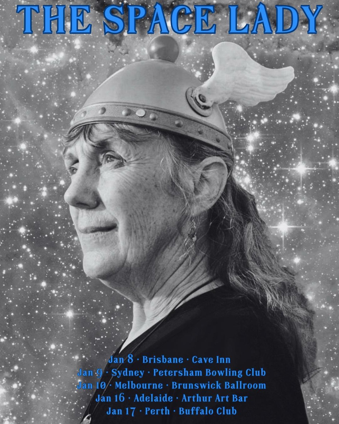 A dream come true to support The Space Lady when she returns to Adelaide Jan 16 at Arthur Art Bar. If you don&rsquo;t know about her, educate yourself. What more can I say. Come along it&rsquo;ll be so special and strange, I&rsquo;m certain. 

@thesp