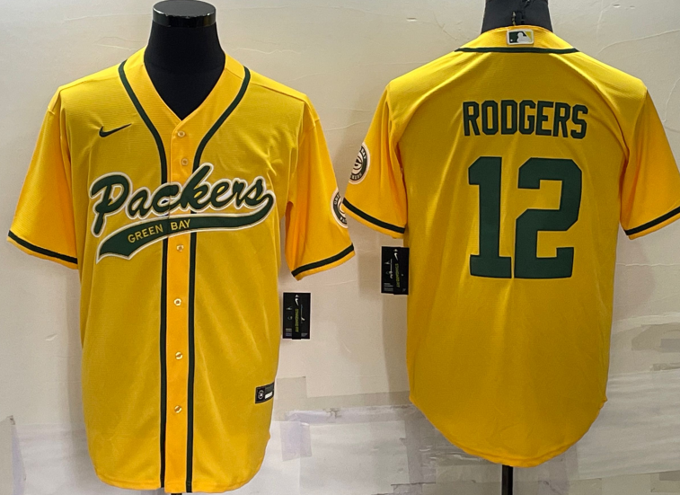 Green+Bay+Packers+%2312+Aaron+Rodgers+Baseball+Jersey+Yellow.png