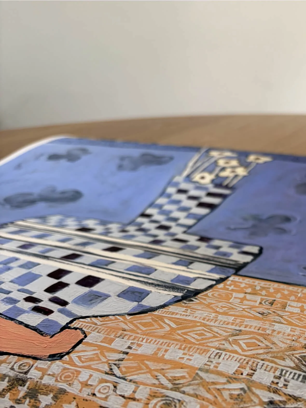 Close-up of Stillness in Blue fine art print on archival cotton rag paper