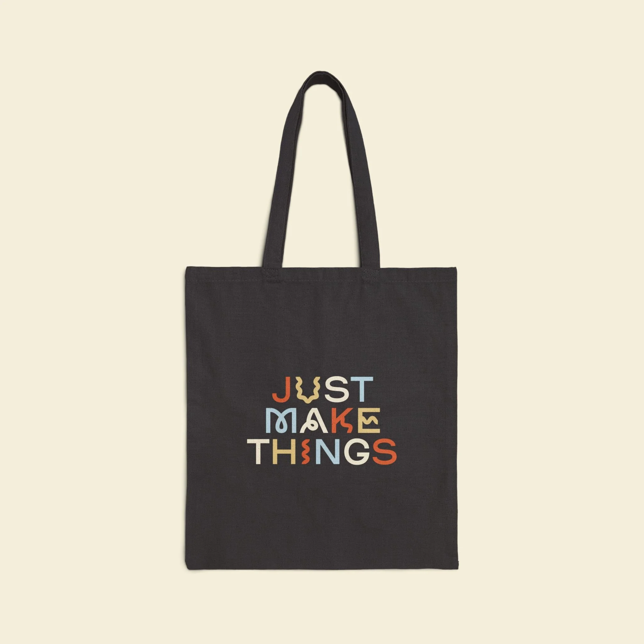 "Just Make Things" Cotton Canvas Tote Bag