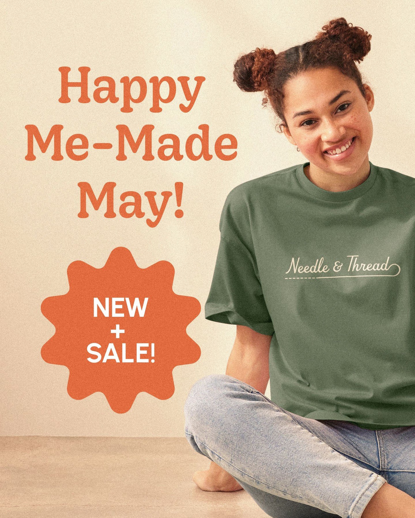 It's that time of year again: Me-Made May! 🎉 To celebrate the sewing community's favorite month, we're having a sale: use code MEMADE26 for 20% off any of our sewing-themed items all month long. Plus, we're debuting a new "Needle &amp; Thread&q