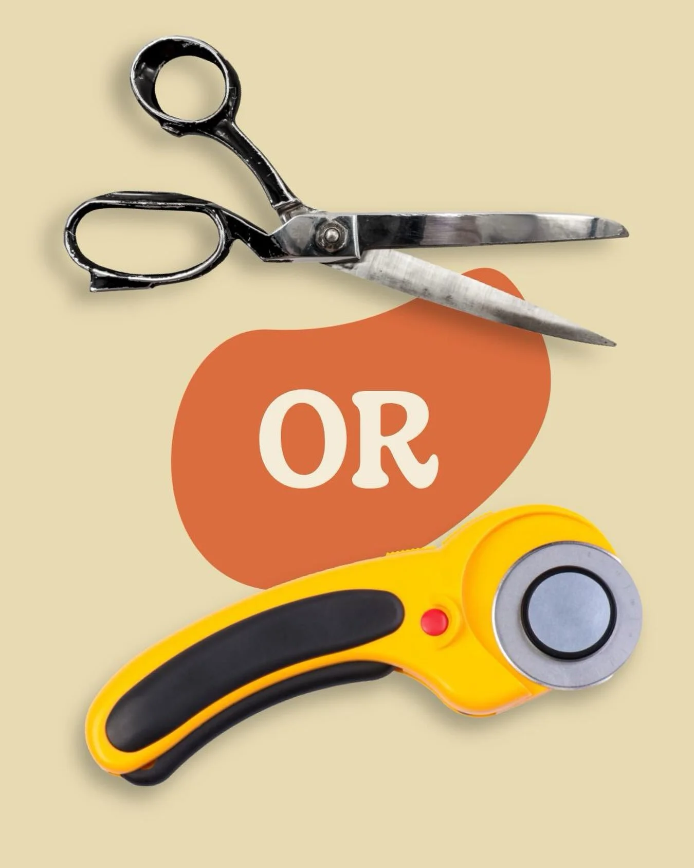 Scissors or rotary cutter? 🤔 Cast your vote in the comments - and choose wisely ✂️ I&rsquo;m #teamrotary all the way! 

#sewing #sewist #sewingcommunity #sewingtools