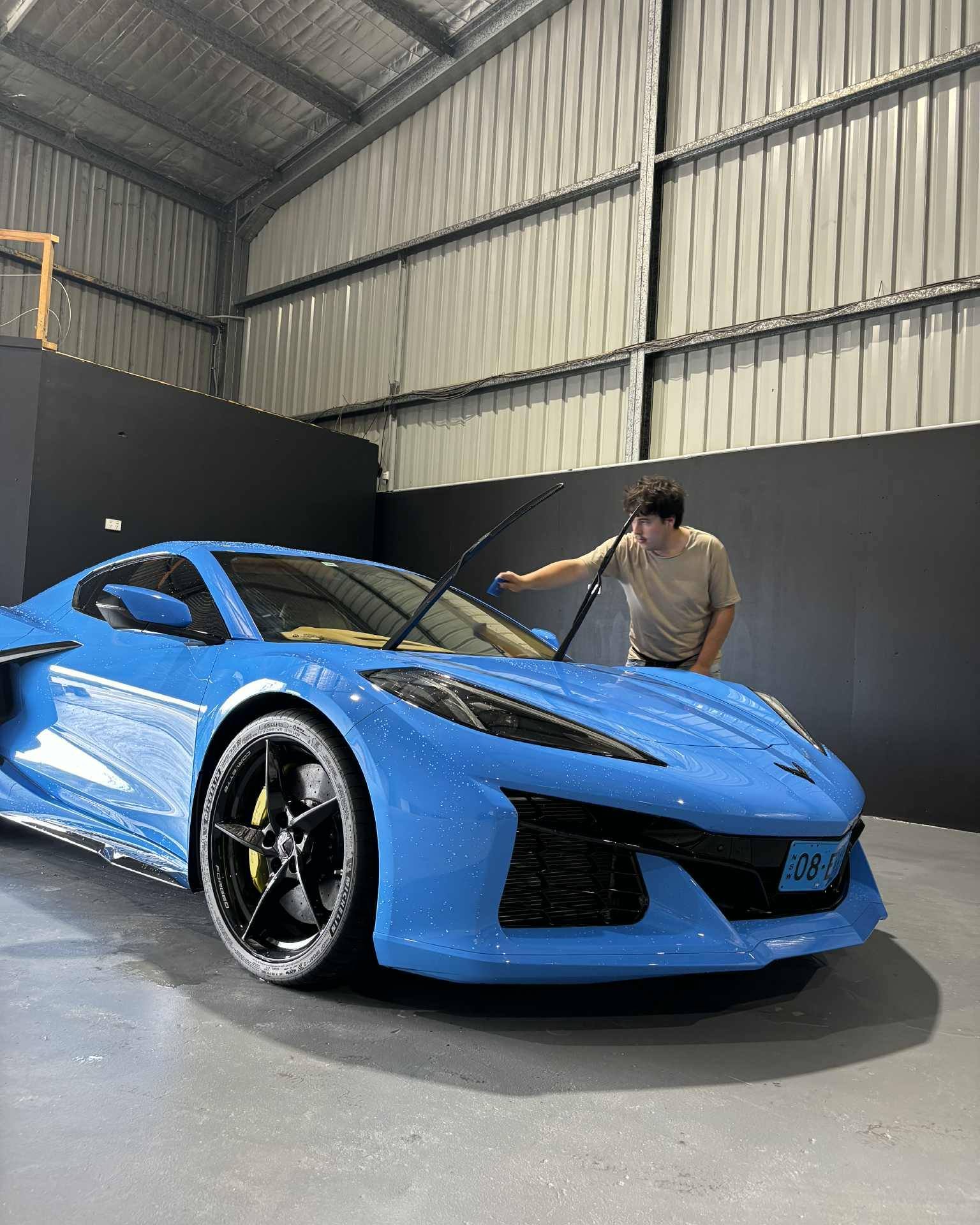 2024 Corvette E-Ray in for a Exterior Detail &amp; our WINDSCREEN PROTECTION FILM (WPF)

Note: WPF Protects your windshield from impacts, road debris and rejects 99% of UV.

Harford Auto Studio.
Paint Protection - Ceramic Coating - Detailing