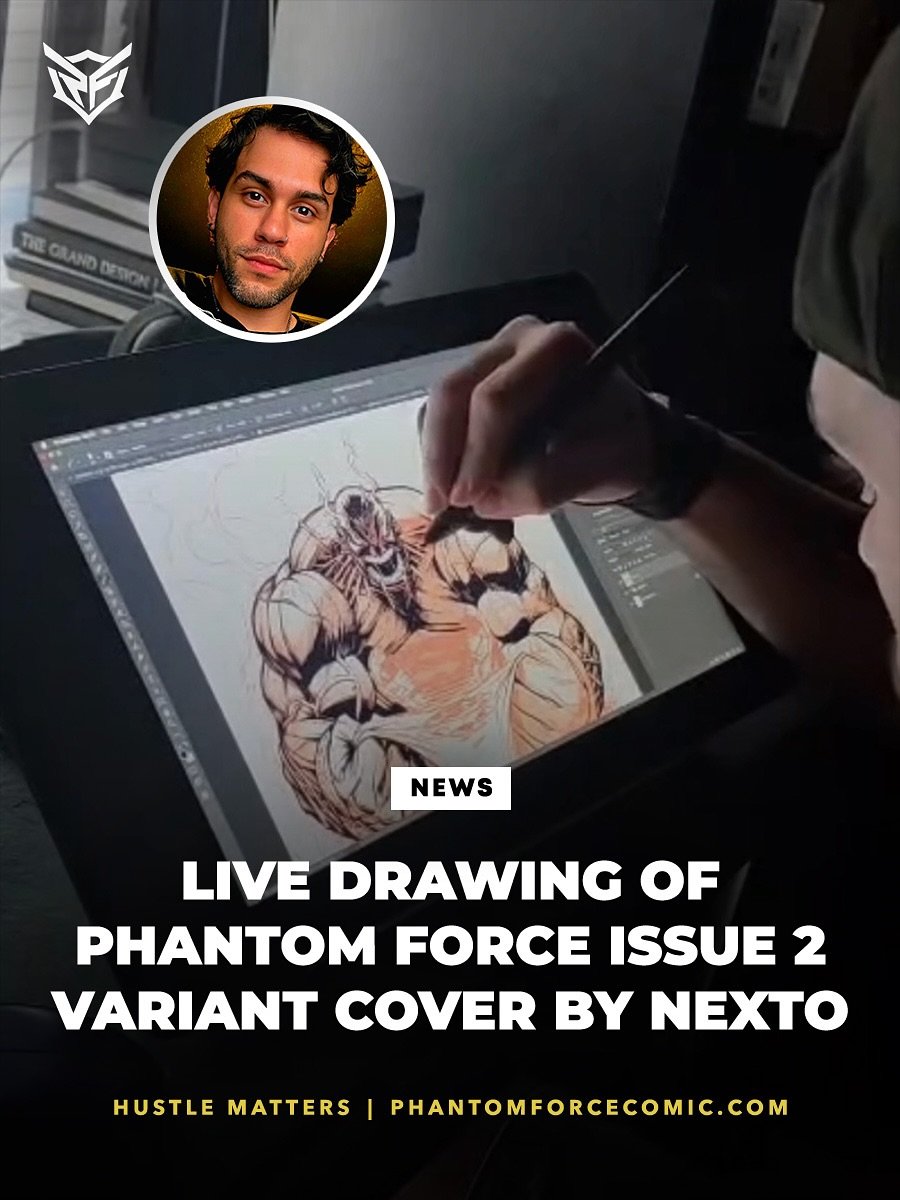 Master at work 🔥✍🏼

Catch the Issue 2 variant exclusively at @abqcomcon THIS WEEKEND and get it signed by the creators @aaron.coney and @nexto_pro! 📚 #PhantomForce #AlbuquerqueComicCon