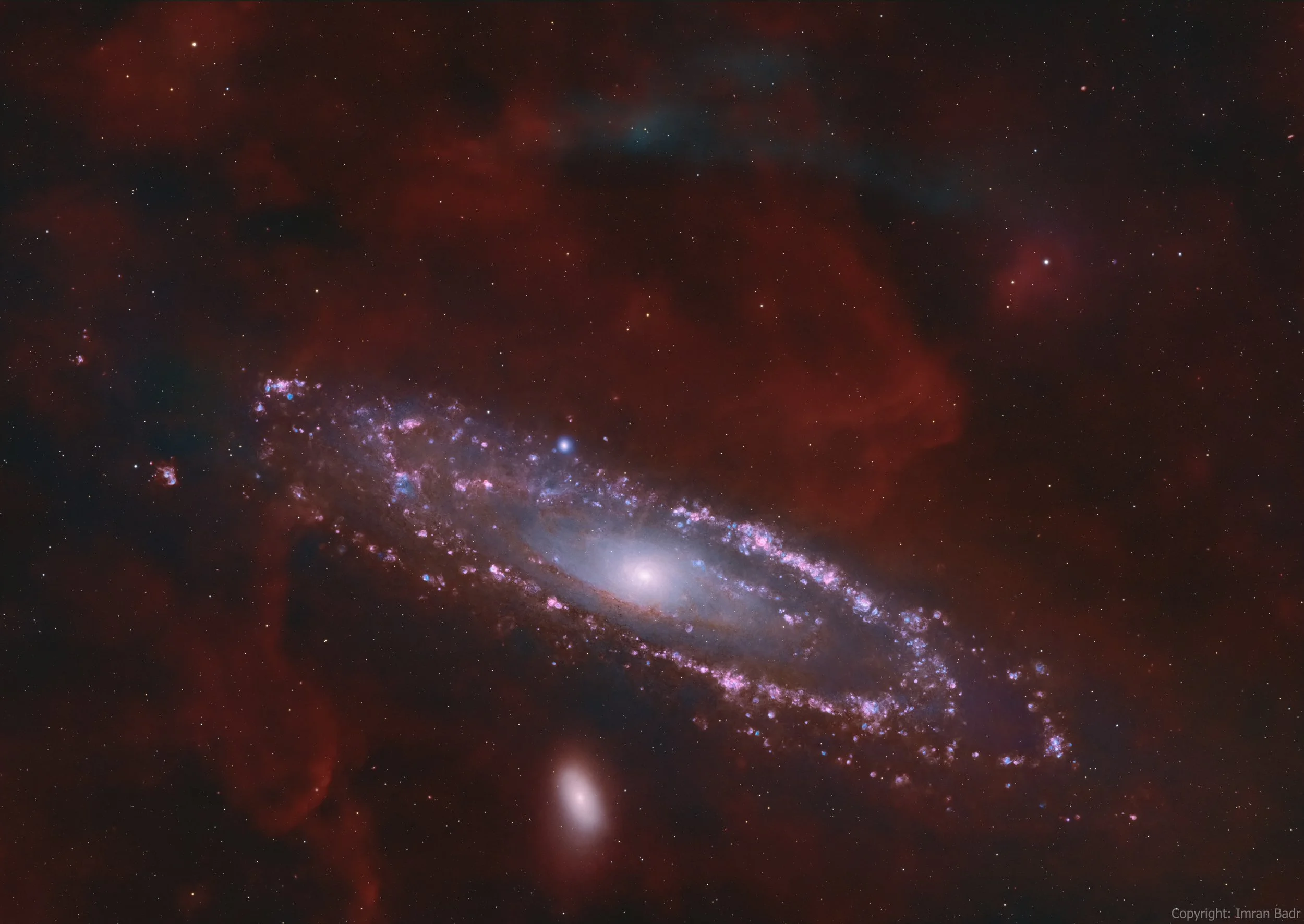 Andromeda galaxy in Ionized surrounding