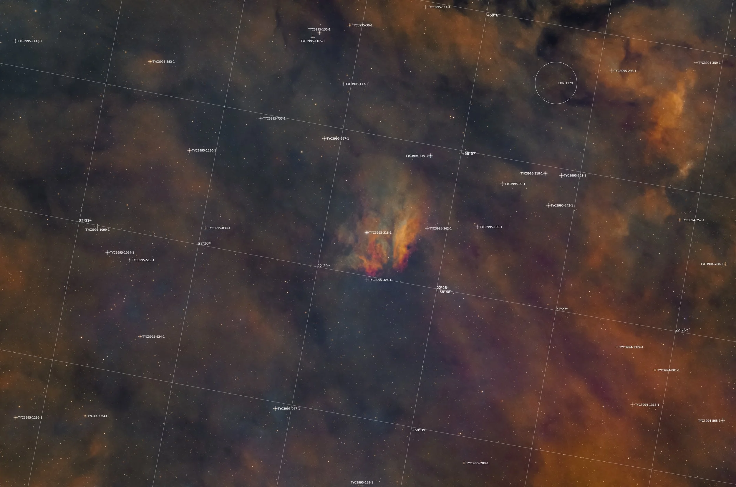 New astronomical discovery - Emission nebula in Cepheus