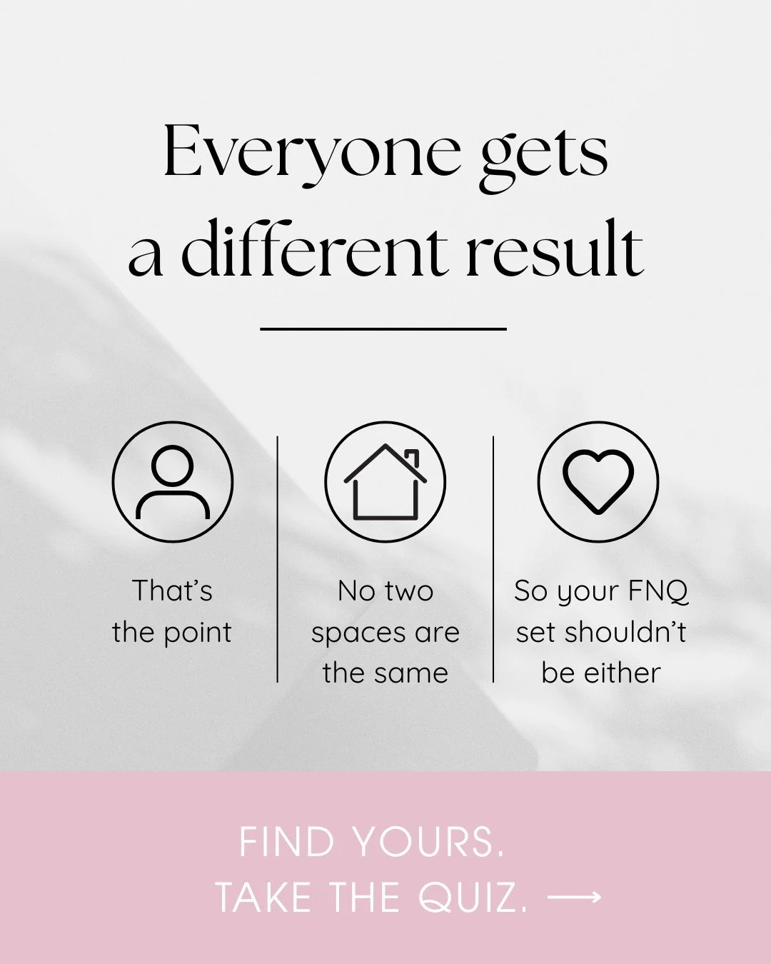 No two people are the same ✨

That&rsquo;s why no two FNQ matches should be either.

Different moods.
Different personalities.
Different comfort spaces.

Find your personalised FNQ set with our quick quiz 🤍Comment QUIZ for the link!

#FNQgifts #Pers