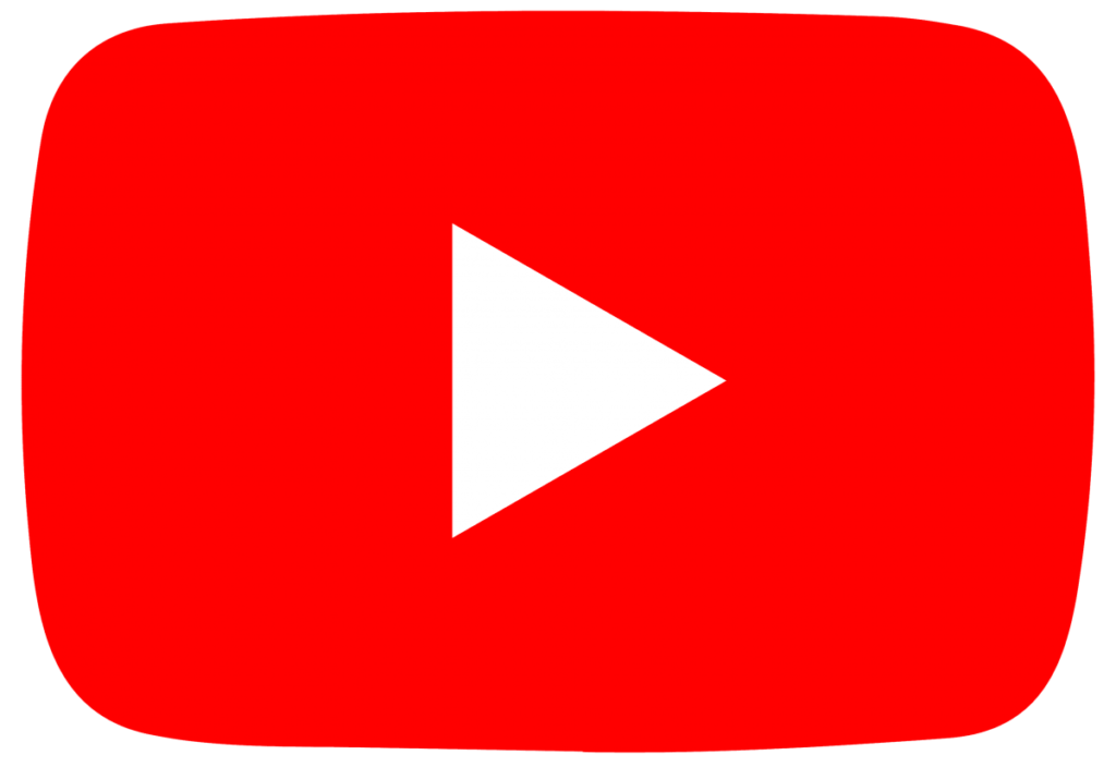 YouTube play button logo with red rounded rectangle background and white play icon in the center.