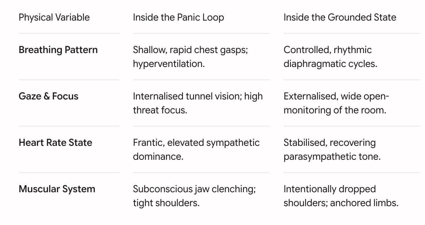 comparison chart of panic verses grounded