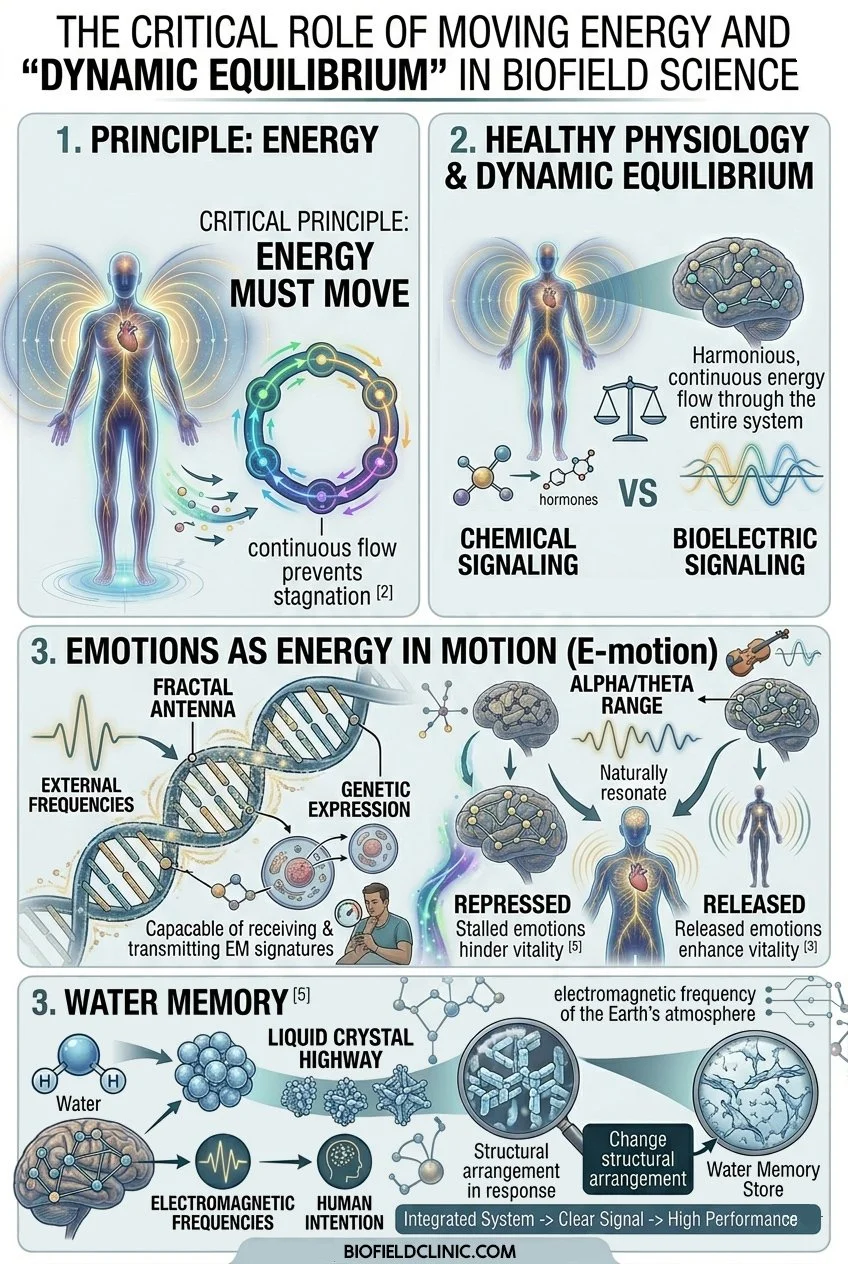 the critical role of moving energy and dynamic equilibrium in biofield science
