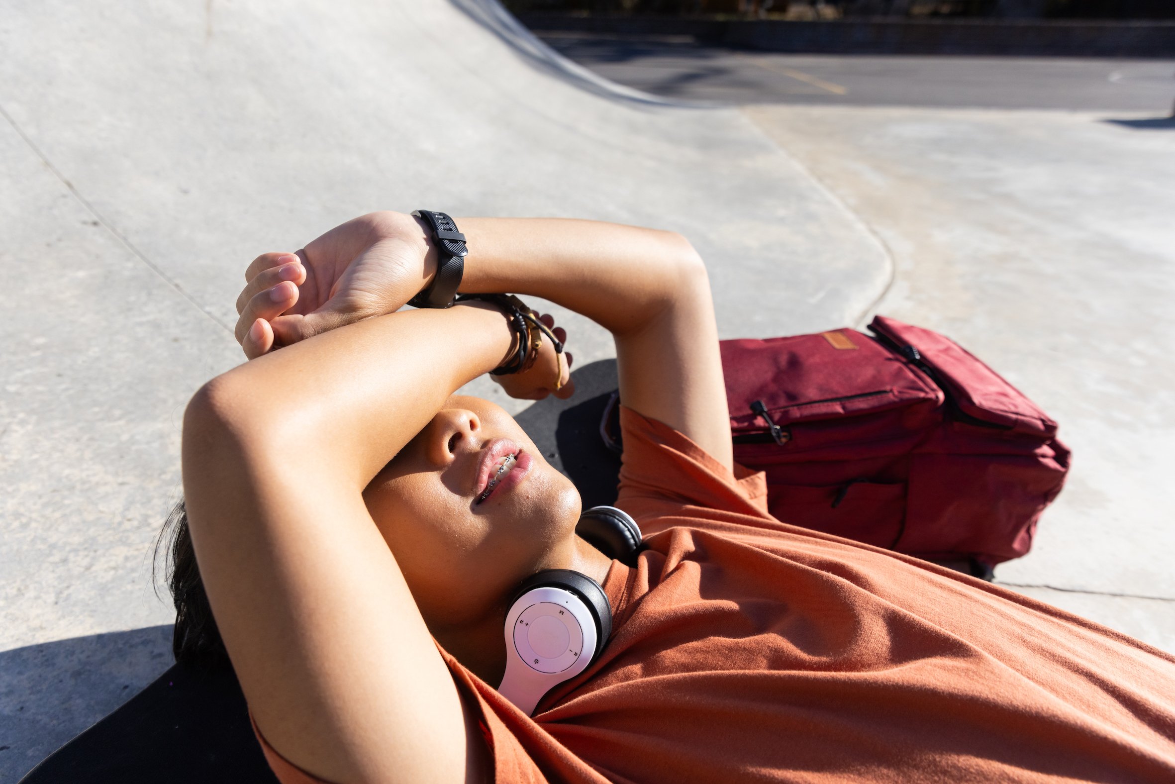 athlete trying to sleep