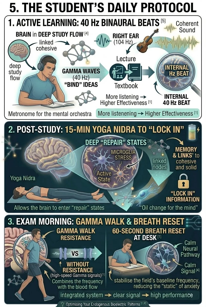 student daily studying protocol diagram