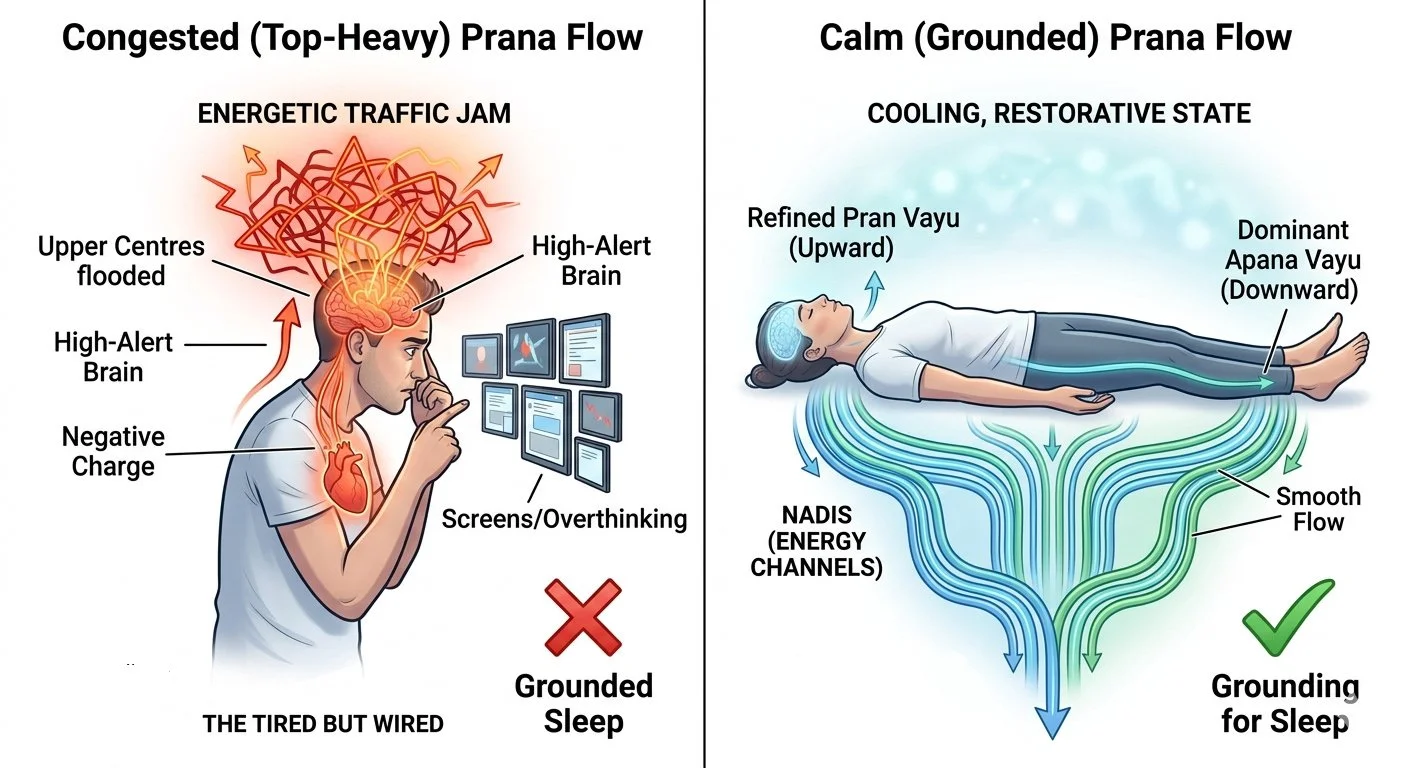 pranic top heavy floe making you feel tired but wired
