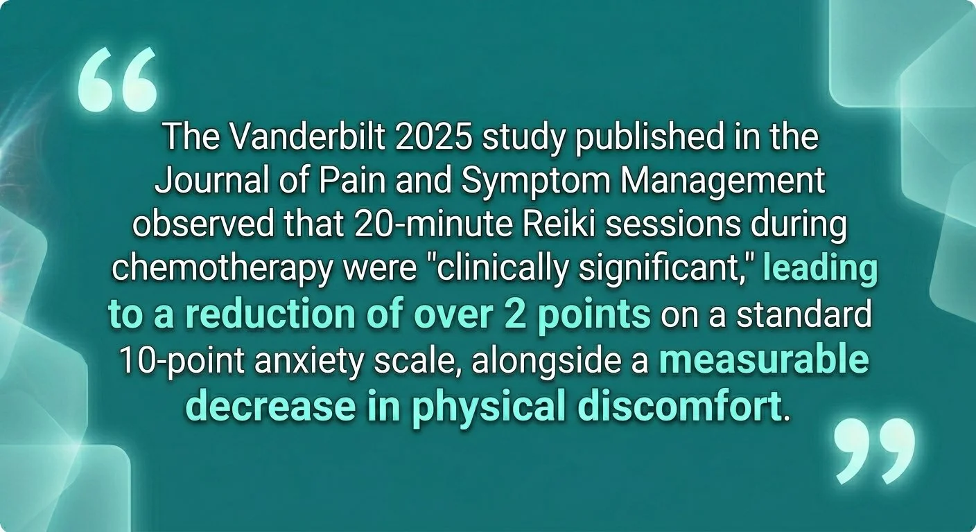 a quote demonstrating the power of reiki and symptom management