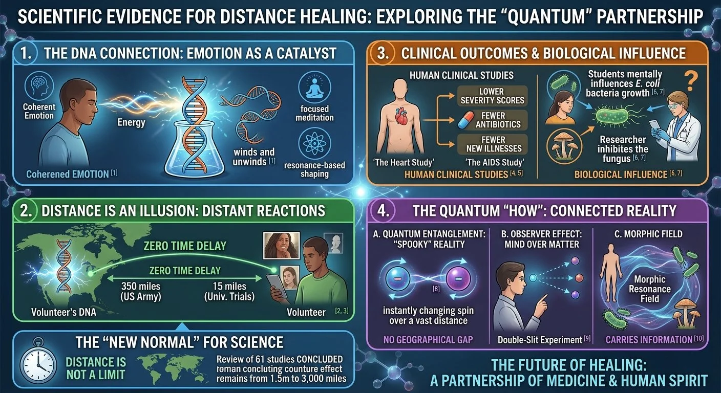 scientific evidence for distant healing diagram