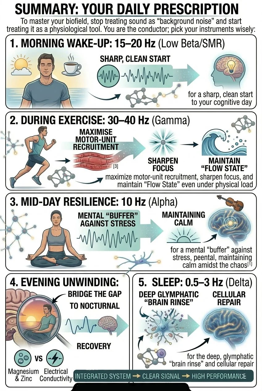 summary of your daily prescription using binaural beats