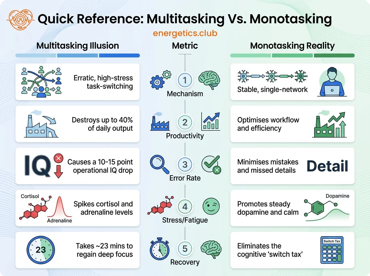 multitasking verses monotasking diagram