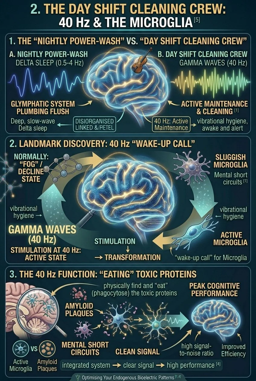 the role of 40Hz and the microglia