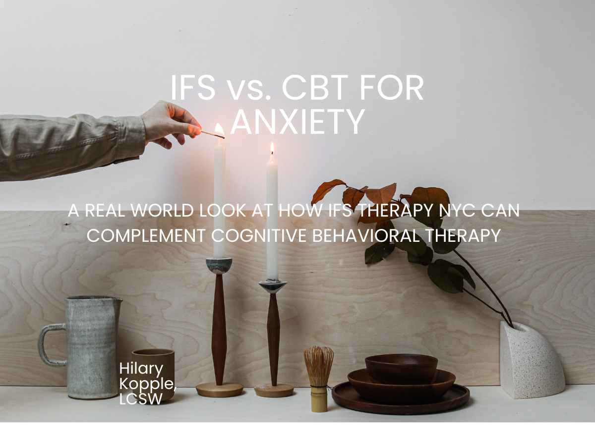 2 white candles dried flowers after healing from ifs therapy nyc and cbt therapy nyc