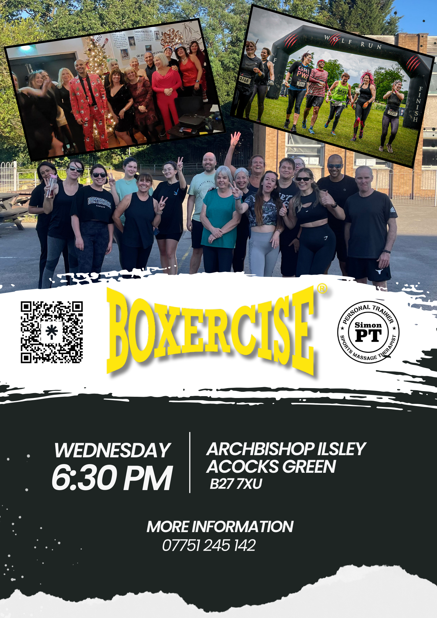 Black And White Spinning Class Grunge Flyer.png