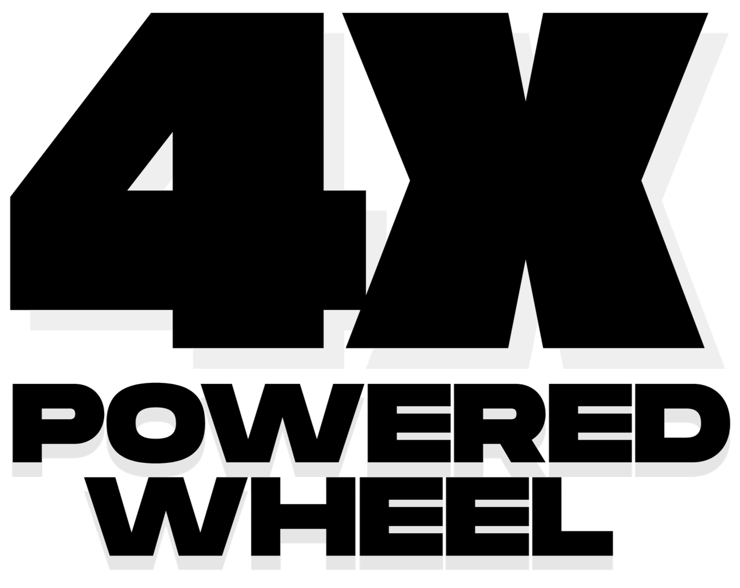 Black and white logo with stylized letters 'AX' above the words 'POWERED BY WHEEL' in a modern font.