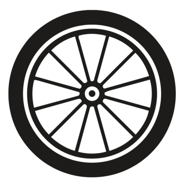 A slice of lemon shown in black and white.