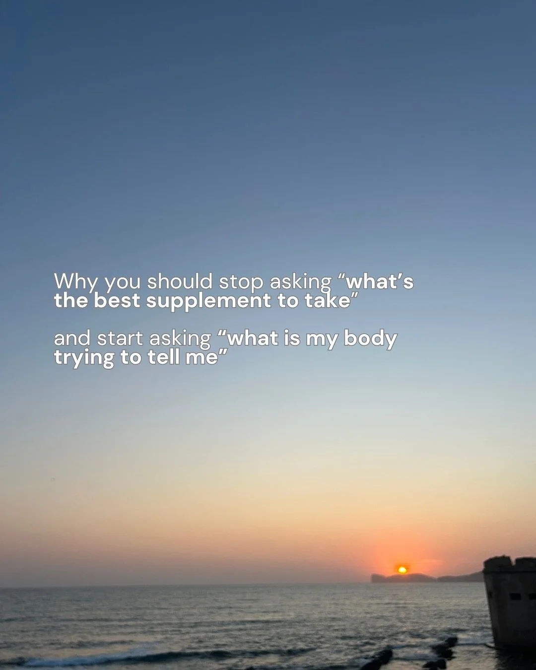 Symptoms aren&rsquo;t random !! and they&rsquo;re not just a sign that you need a new supplement. 

It&rsquo;s your body trying to communicate something deeper. 

Before you reach for a new supplement, start with the low-hanging fruit first. 

🛌 How