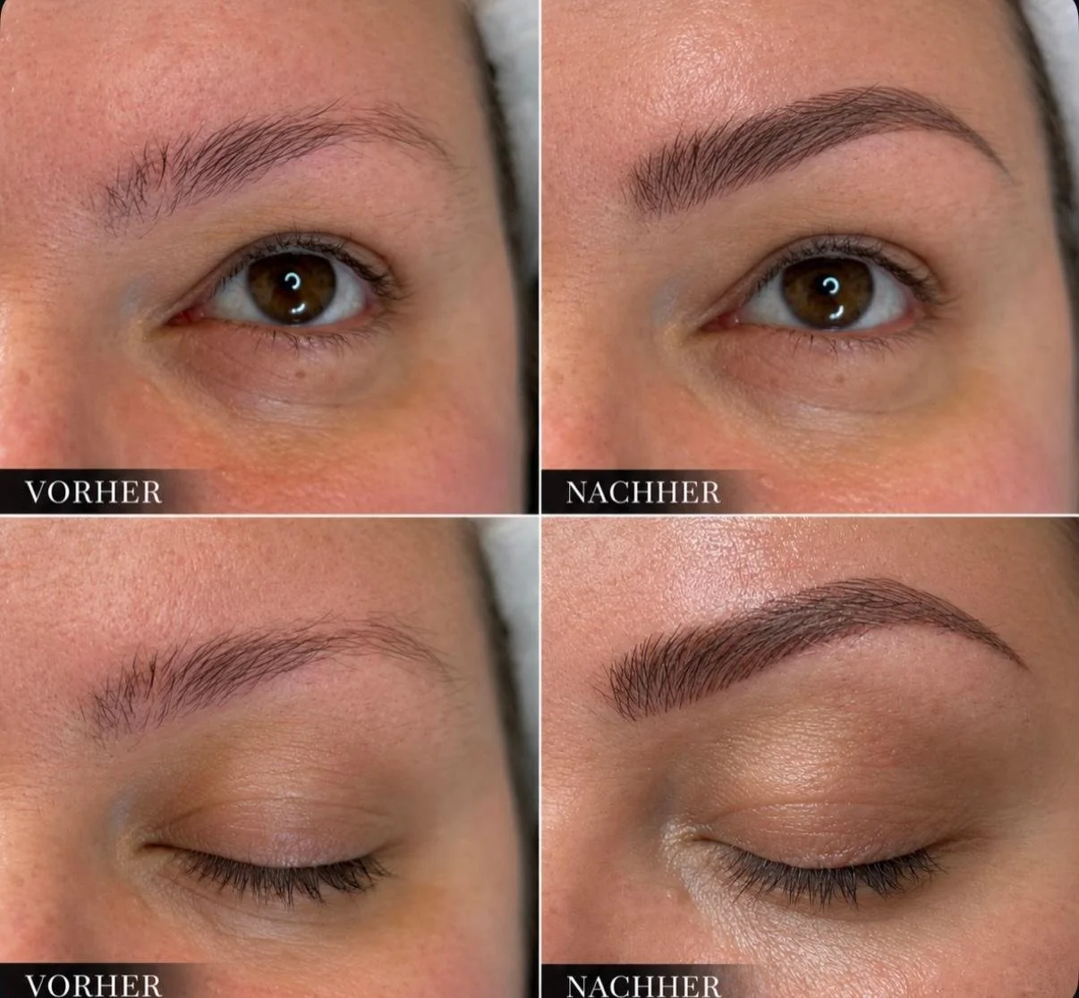 Permanent Make-up Augenbrauen Vorher Nachher von Sam G Ink in Wels