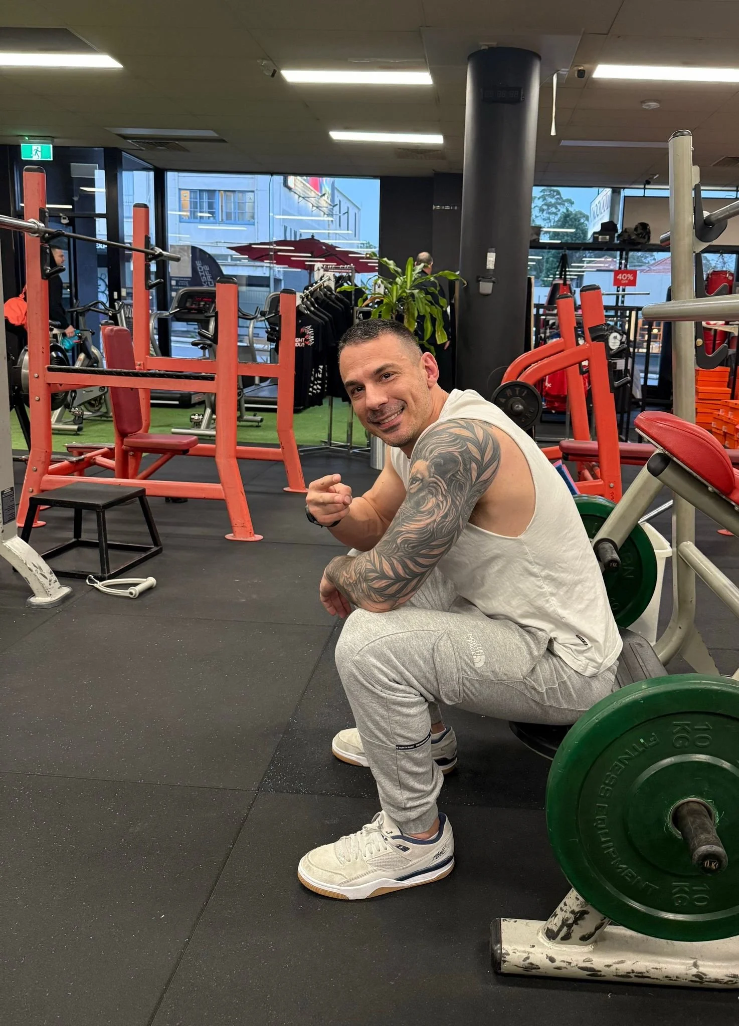 A male personal trainer